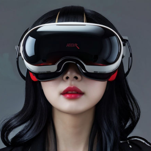 a-beautiful-chinese-woman-with-black-hair-wearing-vr-glasses-932619339